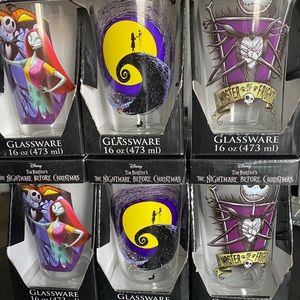 ( SOLD ) Nightmare Before Christmas glass cups